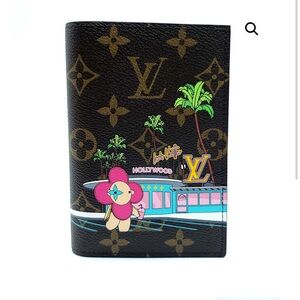 Louis Vuitton Black Monogram Passport Cover Christmas Animation 2021